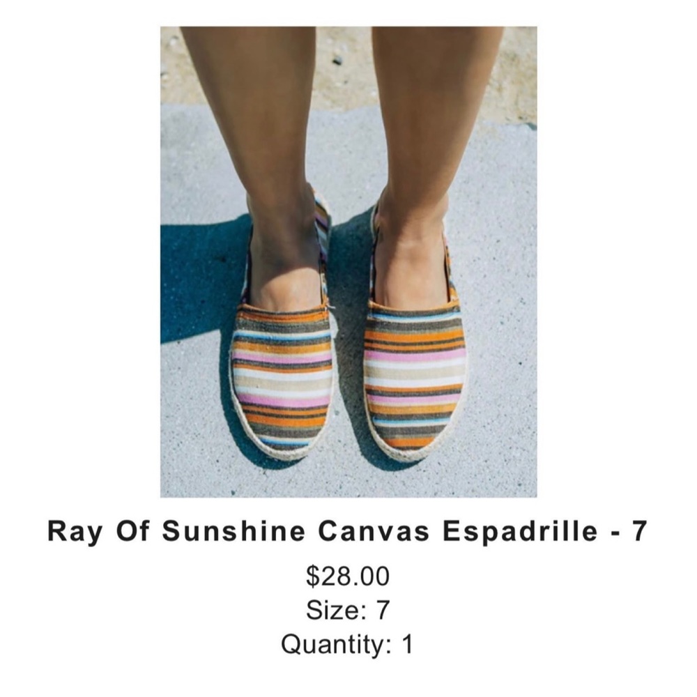 Canvas stripe espadrille